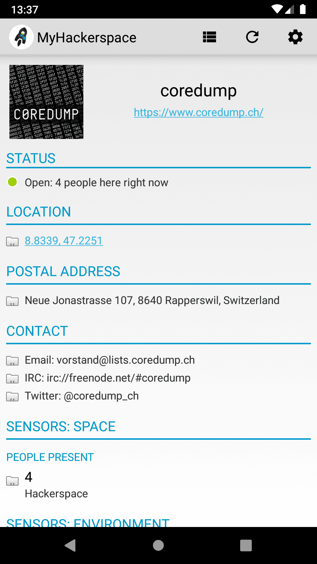 Скриншот 1 — MyHackerspace (New)