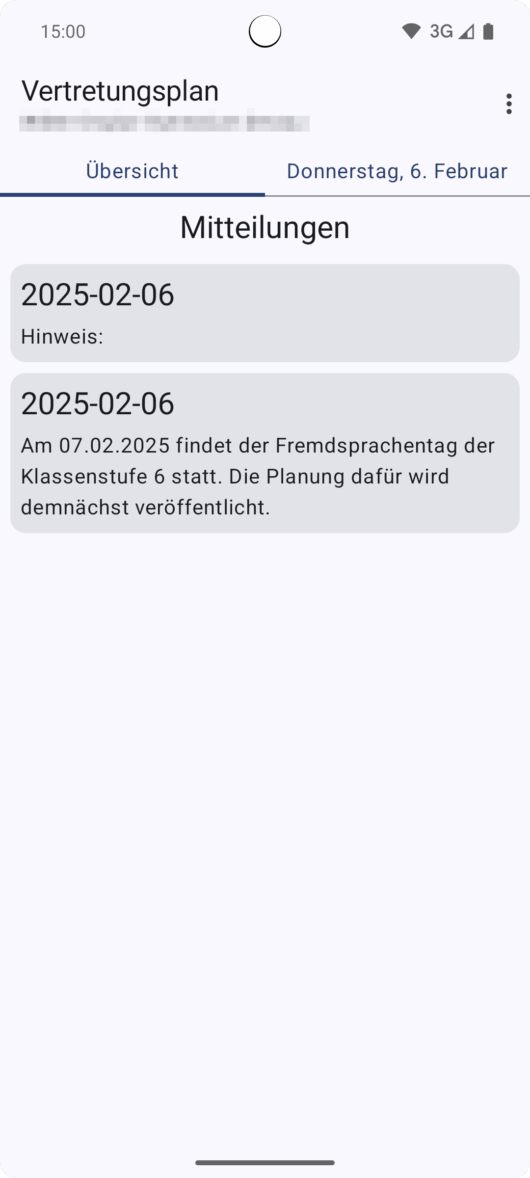 Скриншот 1 — Vertretungsplan.io - free substitution plan App