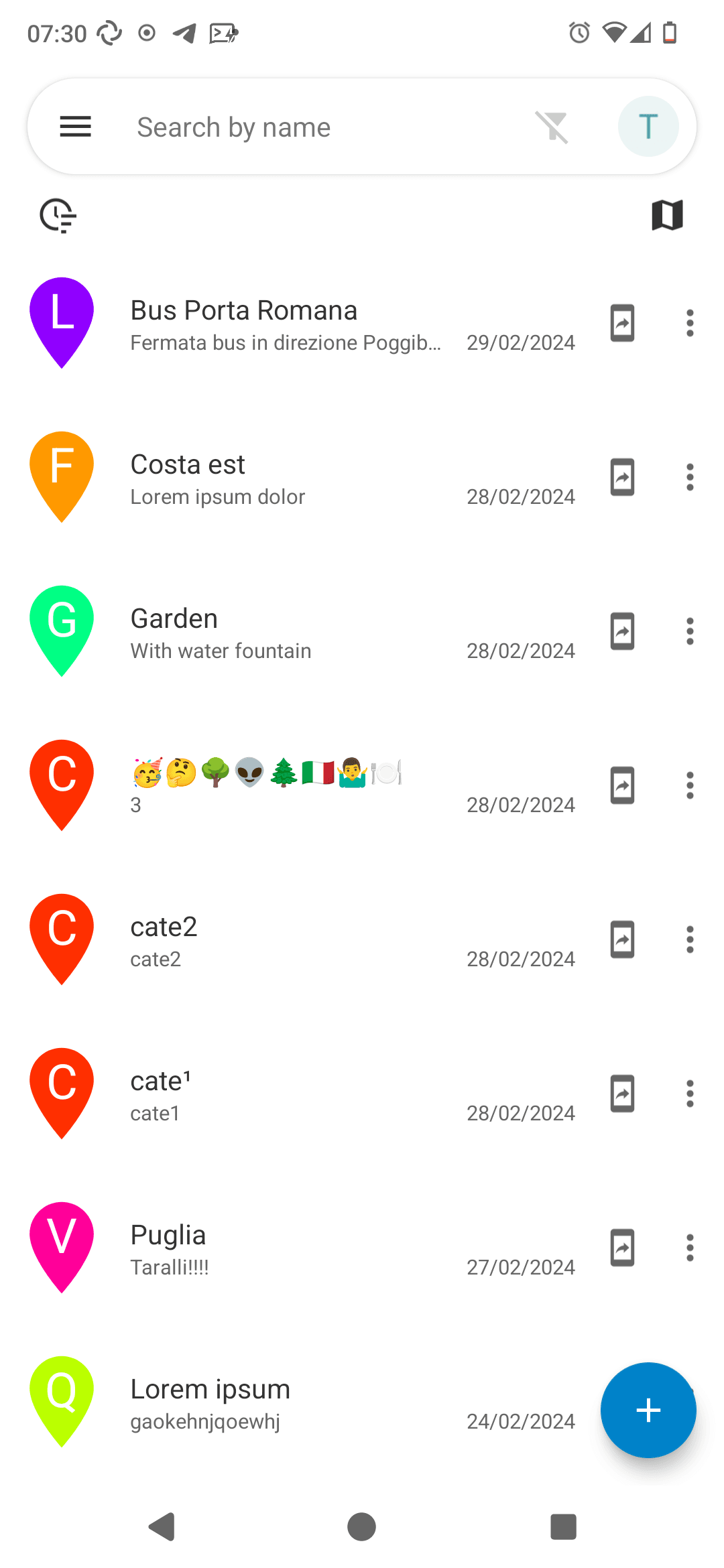 Скриншот 1 — Nextcloud Maps Geobookmarks