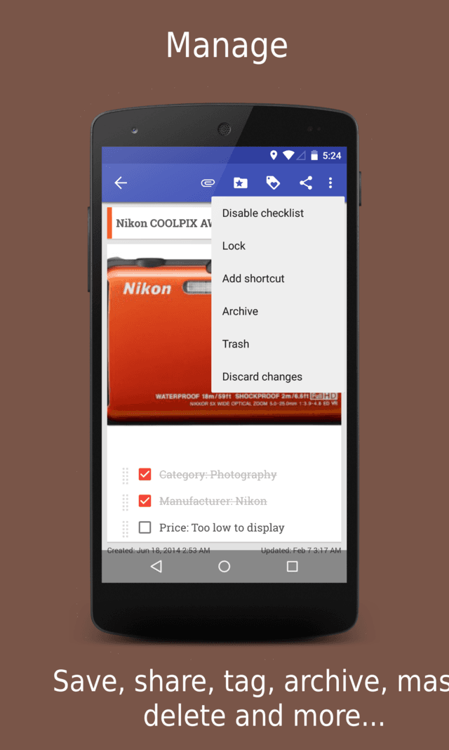 Скриншот 6 — Omni Notes