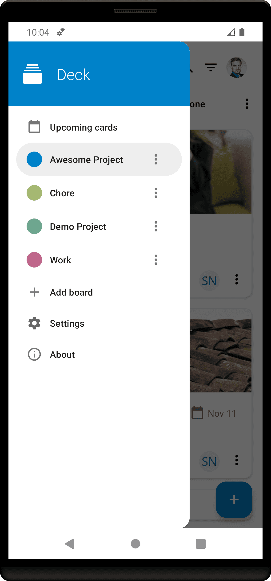 Скриншот 1 — Nextcloud Deck