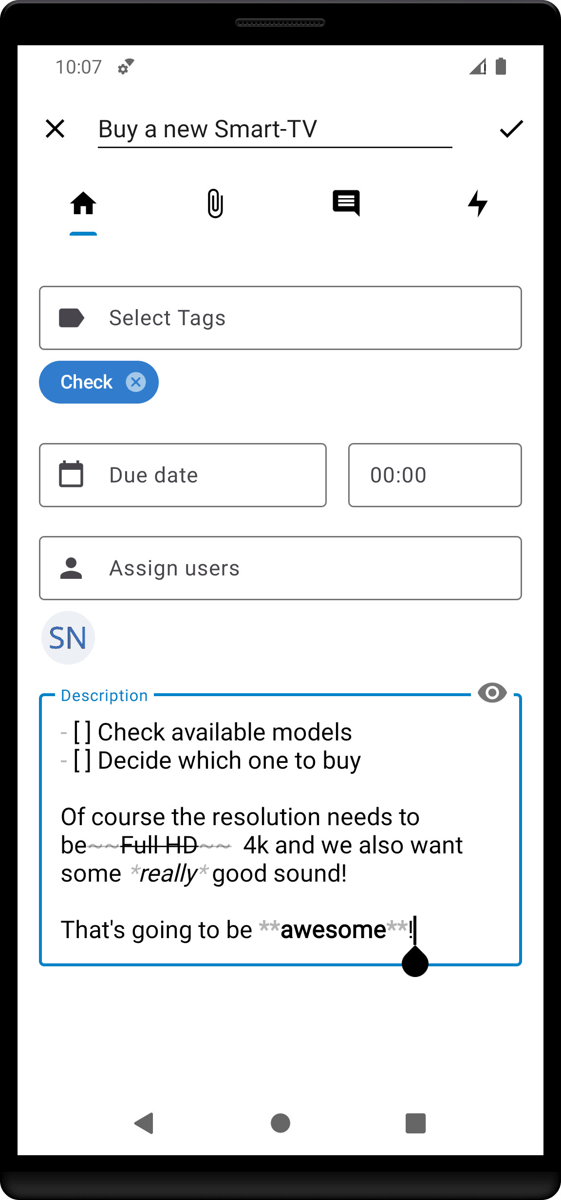 Скриншот 5 — Nextcloud Deck