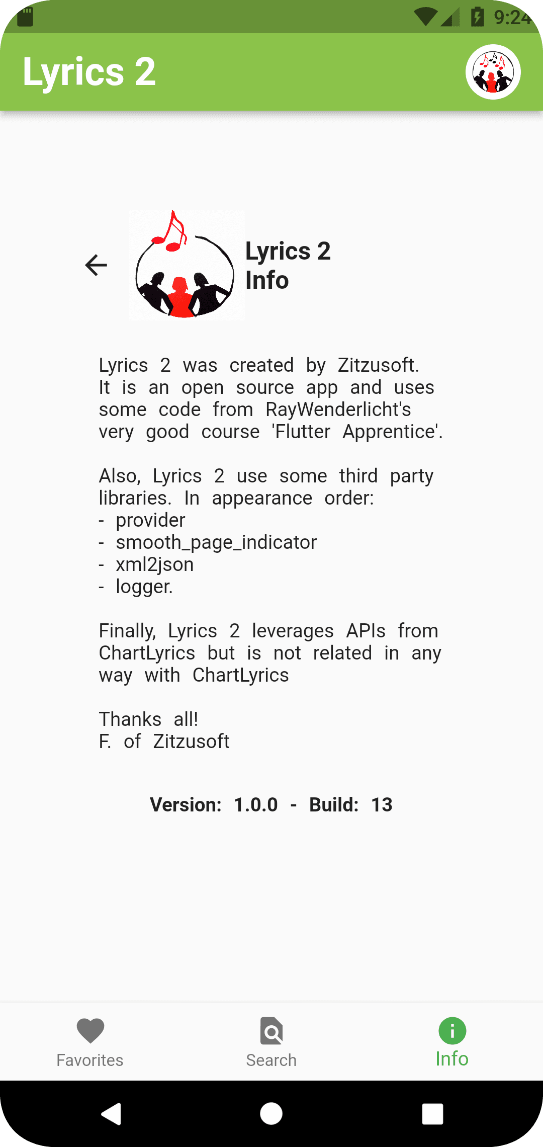 Скриншот 2 — Lyrics 2