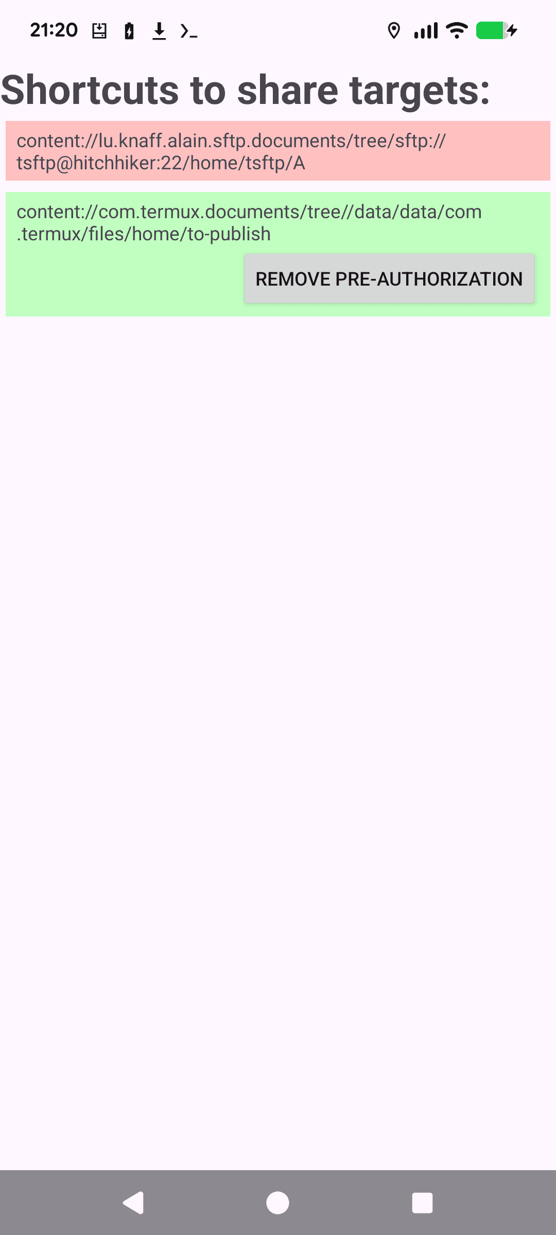 Скриншот 2 — Share to folder