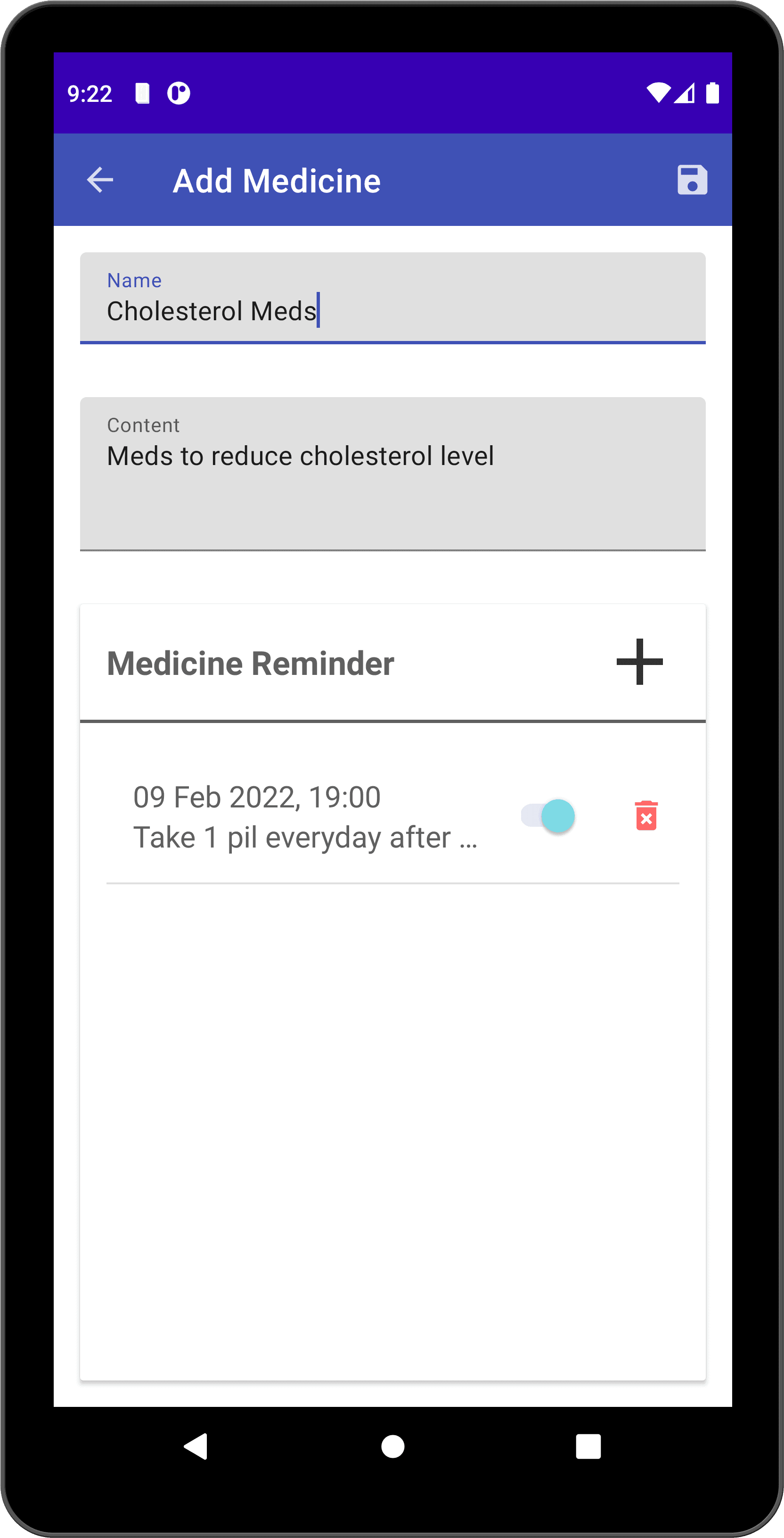 Скриншот 2 — Medic Log