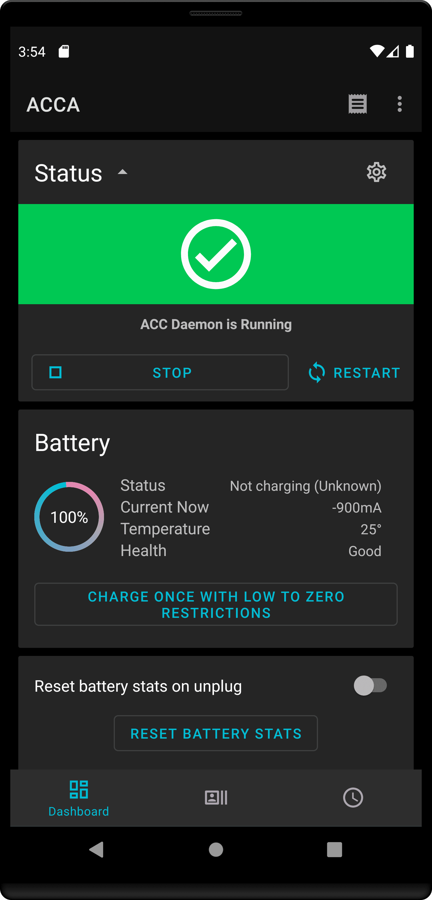Скриншот 1 — Advanced Charging Controller (ACCA)
