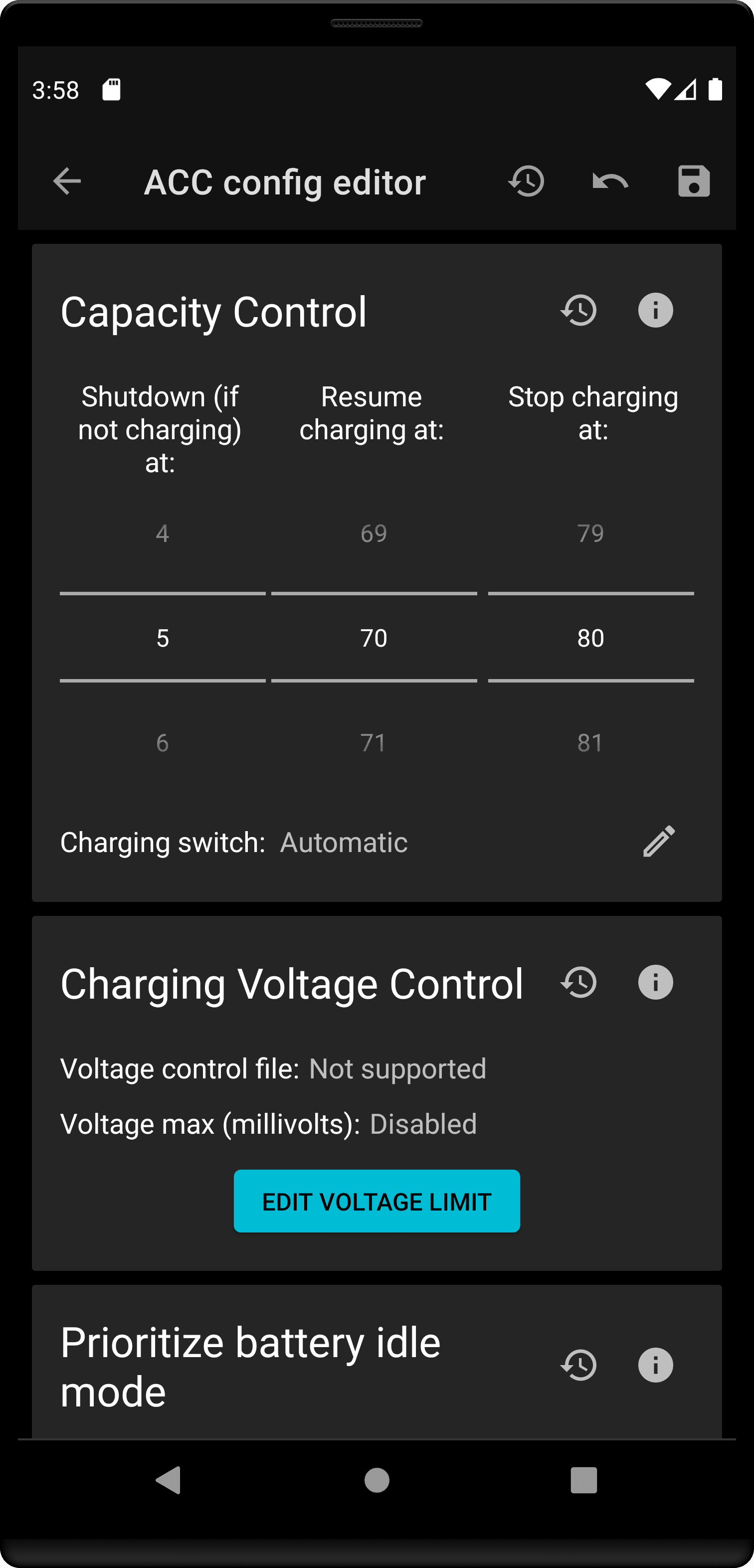 Скриншот 4 — Advanced Charging Controller (ACCA)