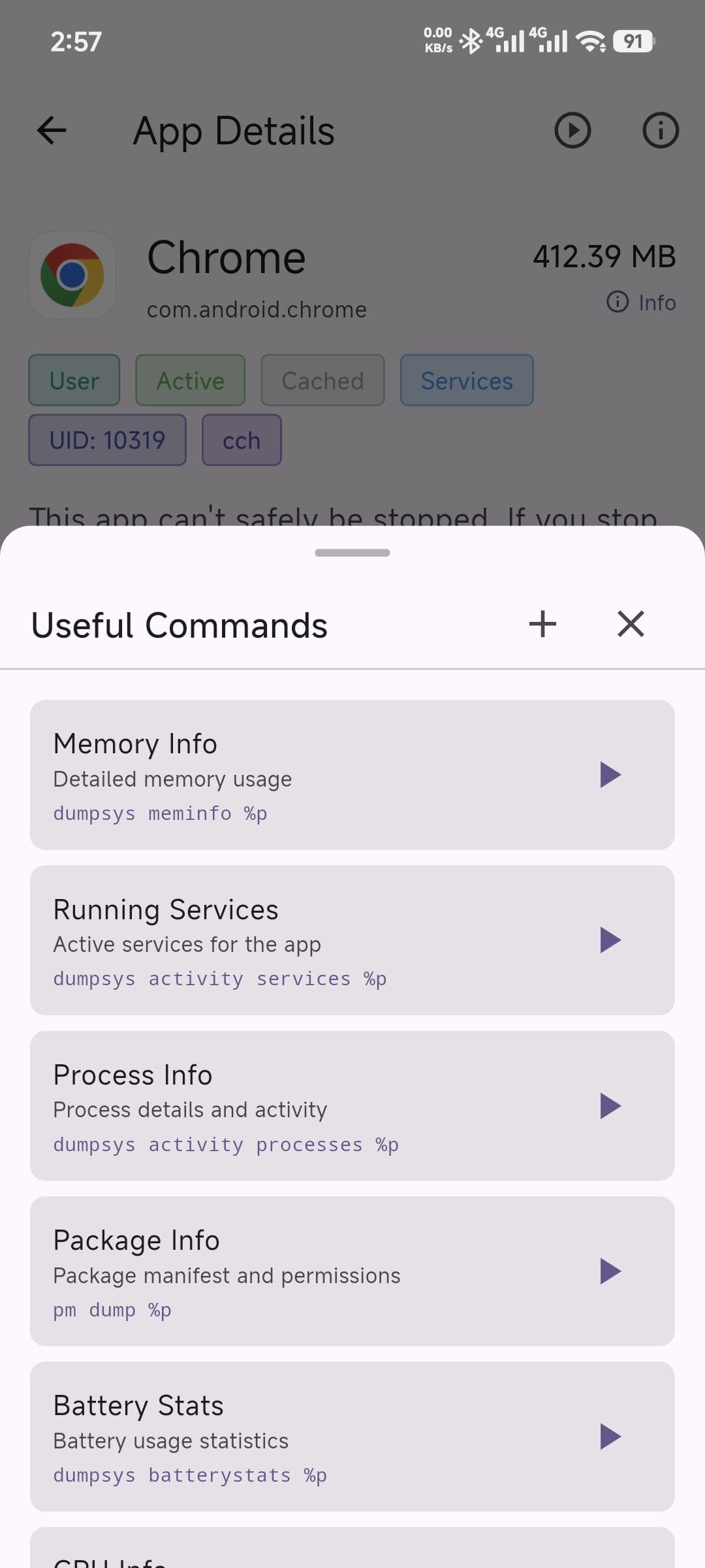 Скриншот 2 — Running Services Monitor