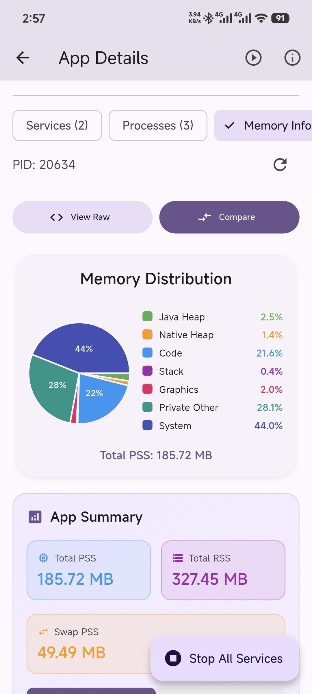 Скриншот 3 — Running Services Monitor