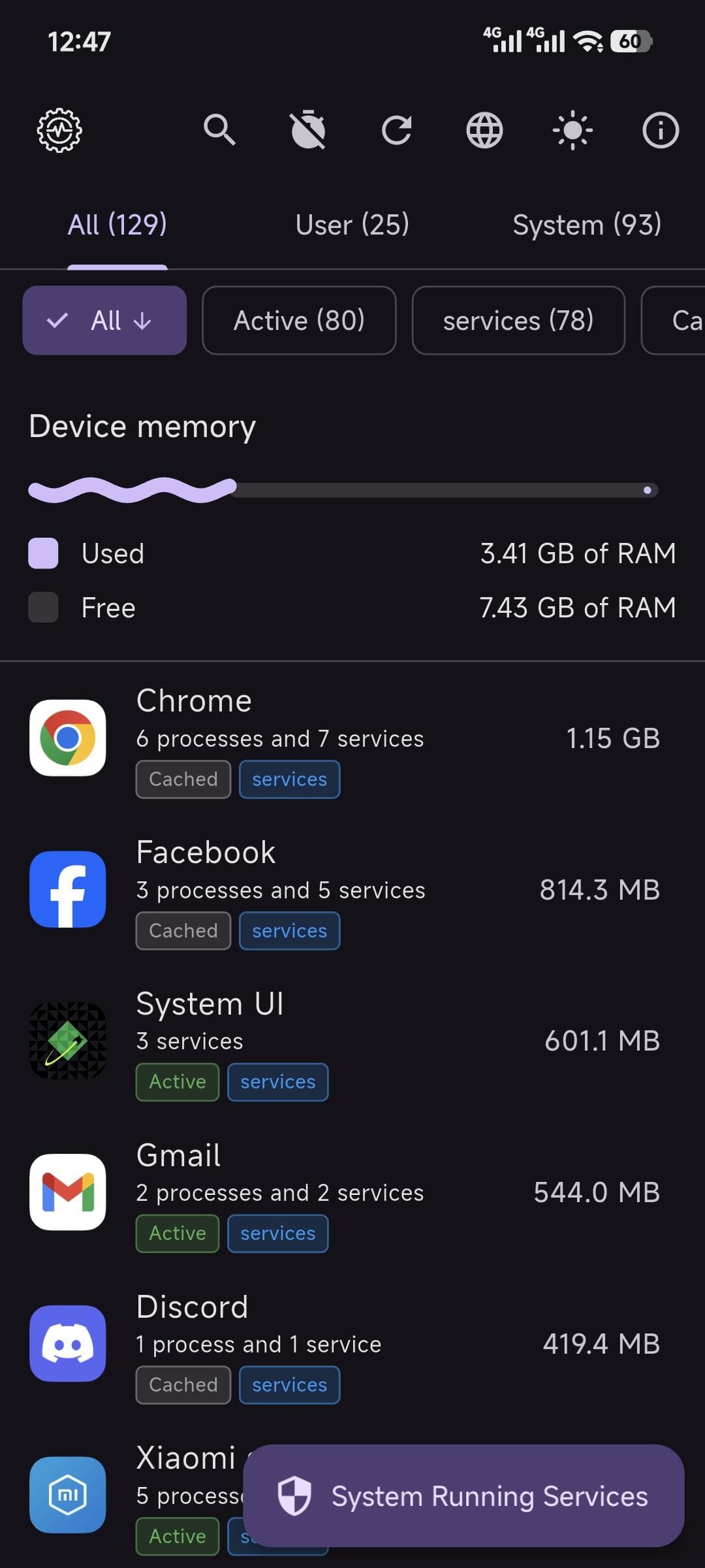Скриншот 6 — Running Services Monitor