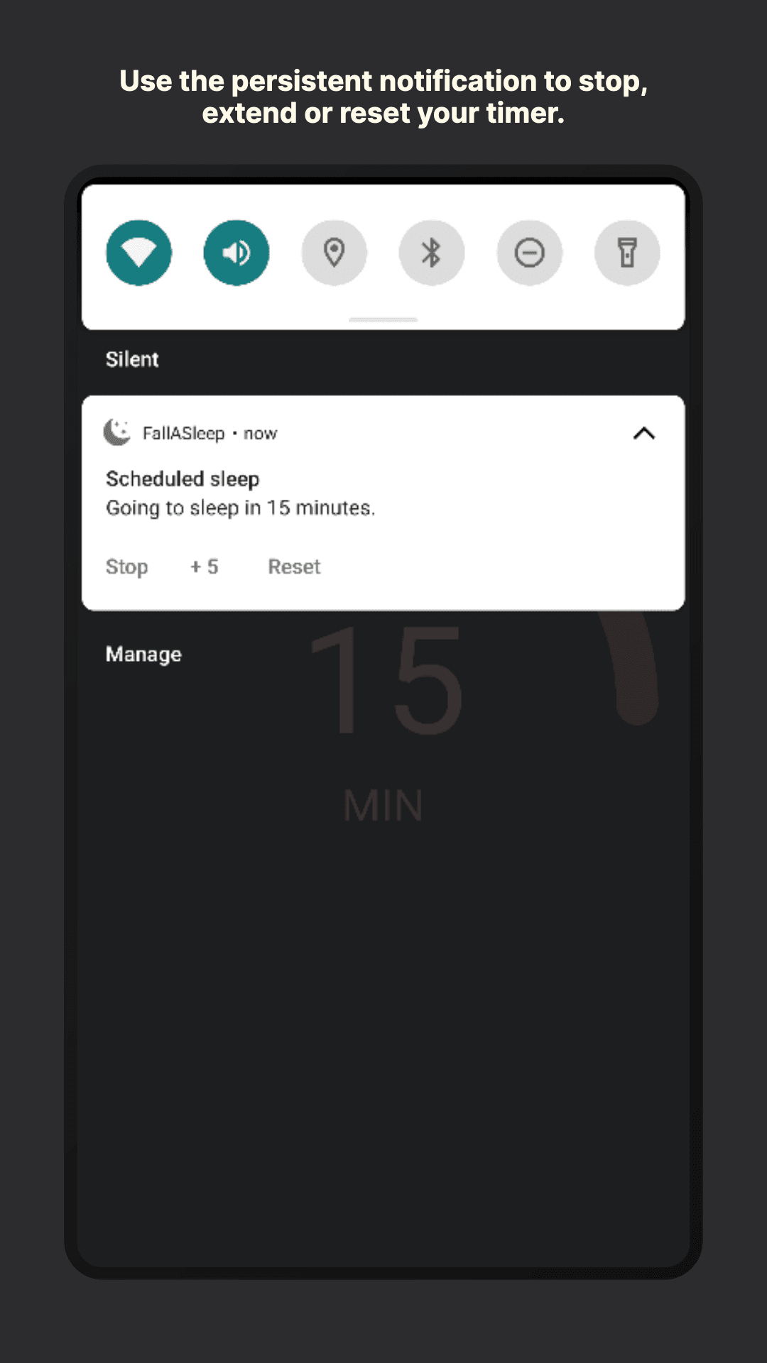 Скриншот 2 — FallASleep - Device sleep timer
