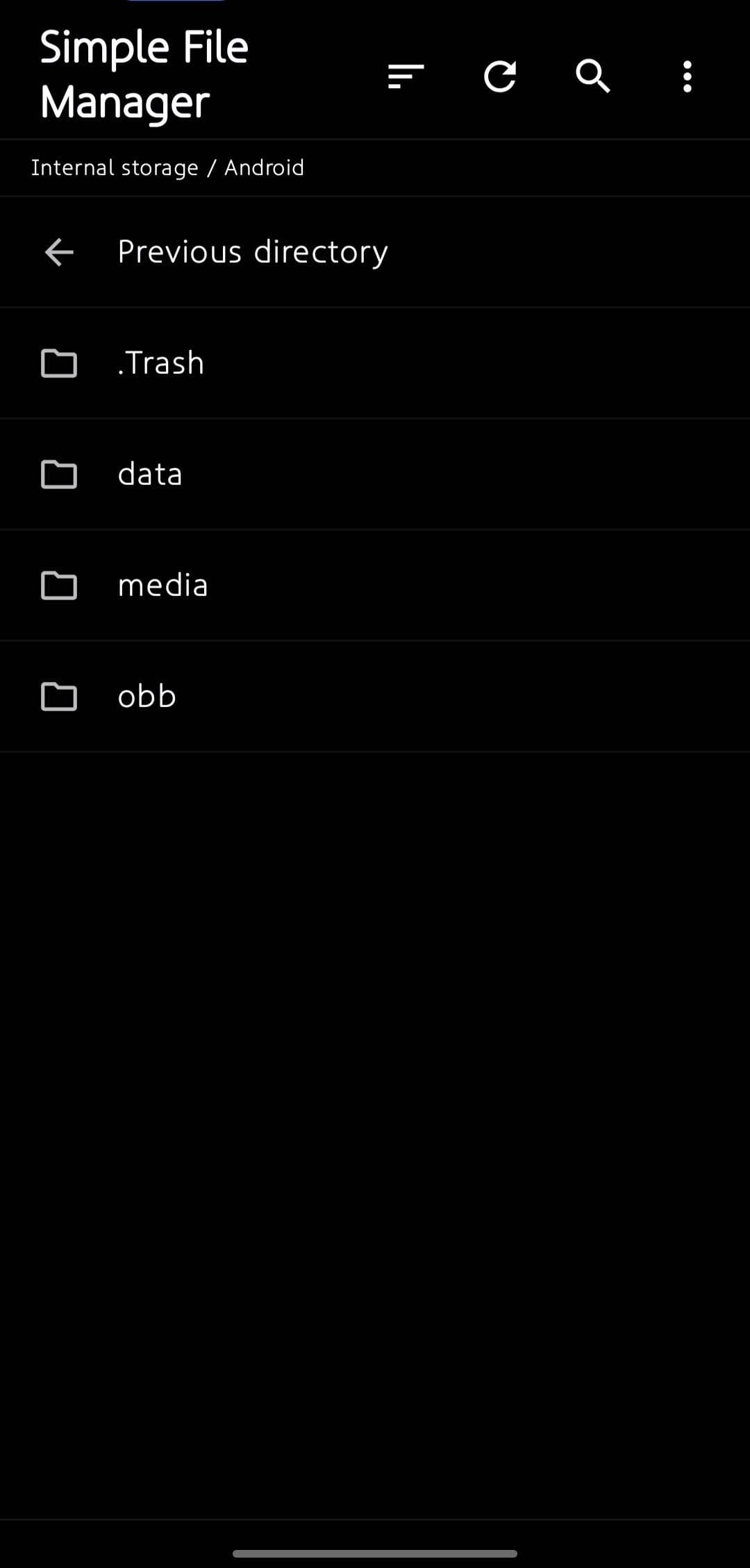 Скриншот 1 — Simple File Manager