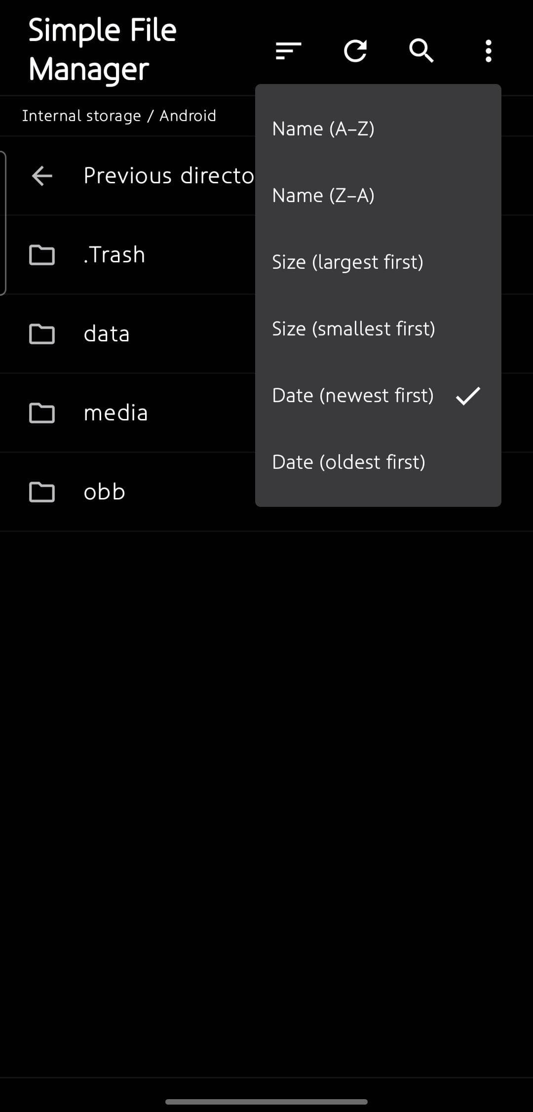 Скриншот 2 — Simple File Manager