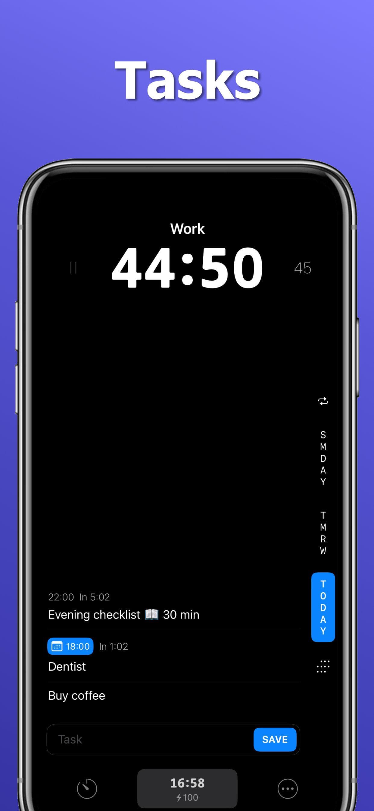 Скриншот 5 — Productivity System - timeto.me