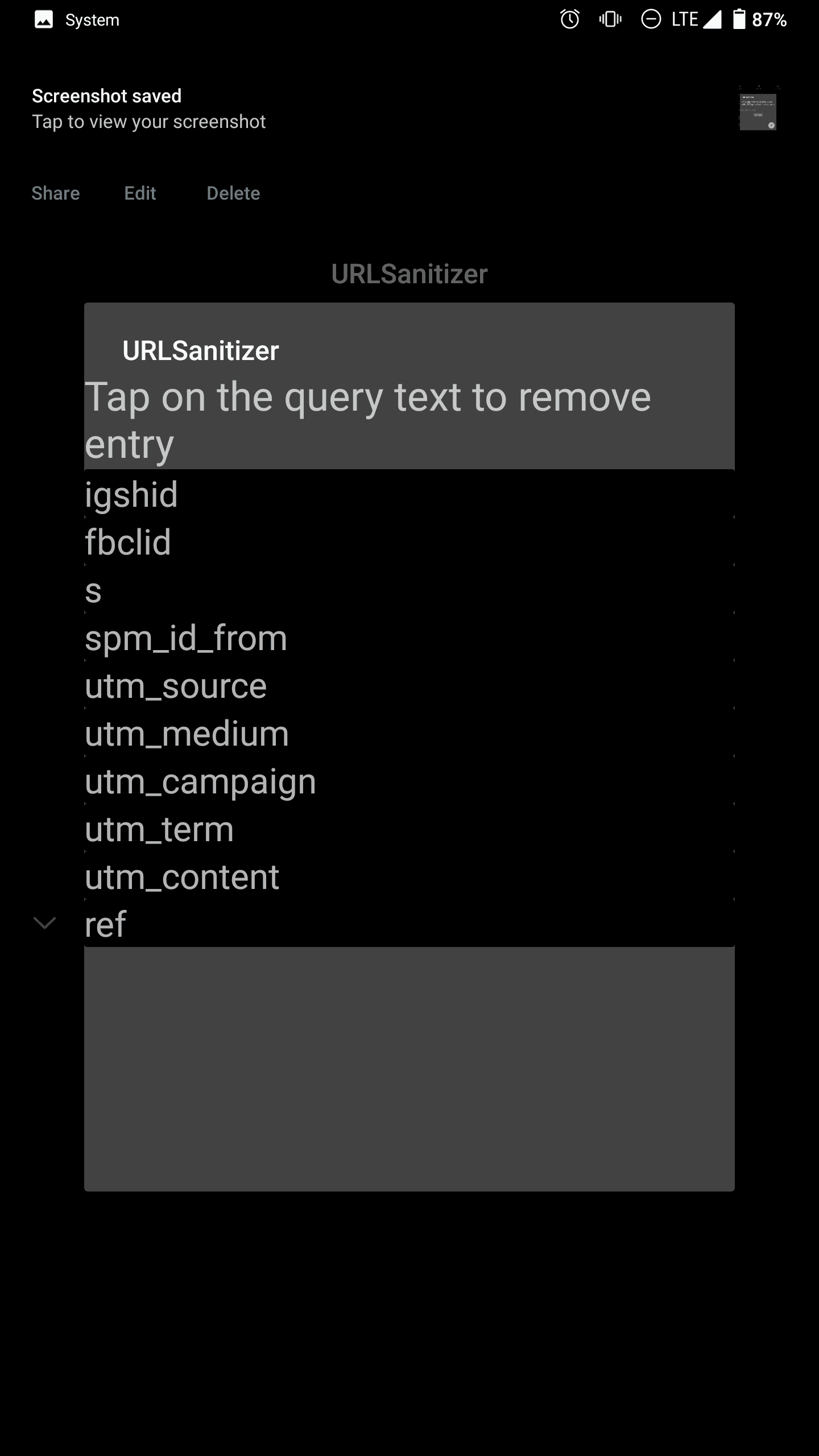 Скриншот 2 — URLSanitizer