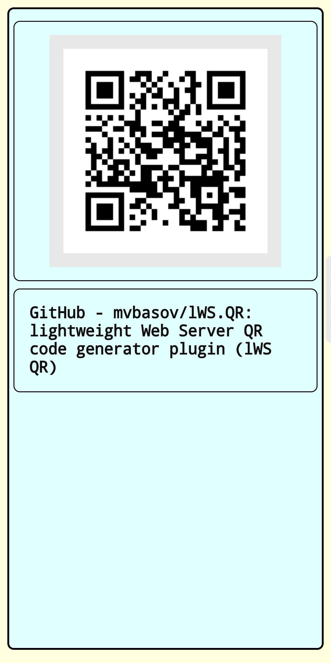 Скриншот 3 — [lWS.QR] lightweight Web Server QR code