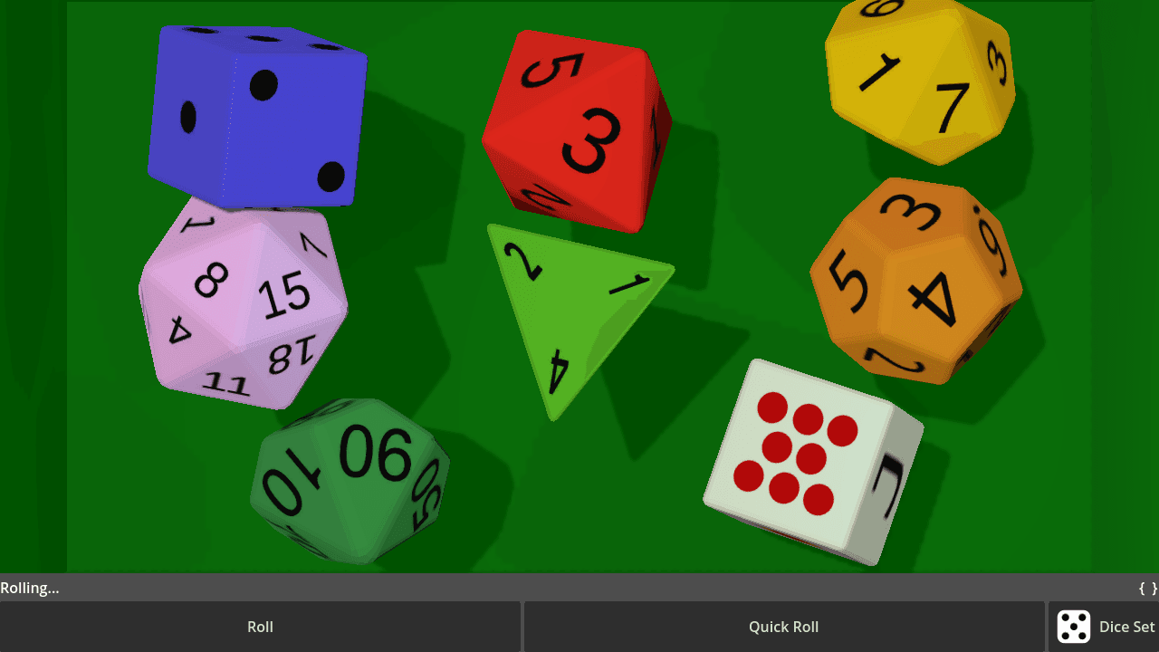 Скриншот 1 — Godot Dice Roller
