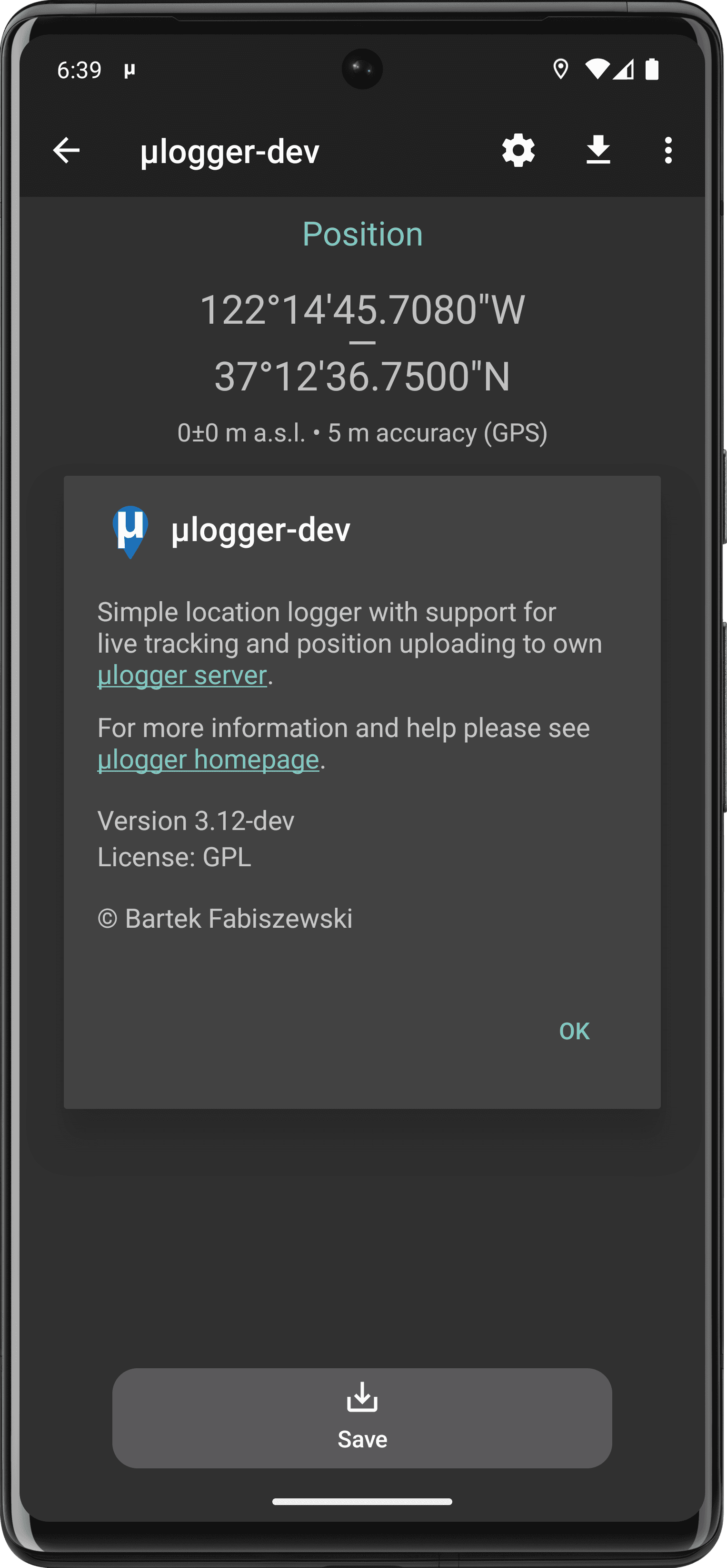 Скриншот 6 — μlogger