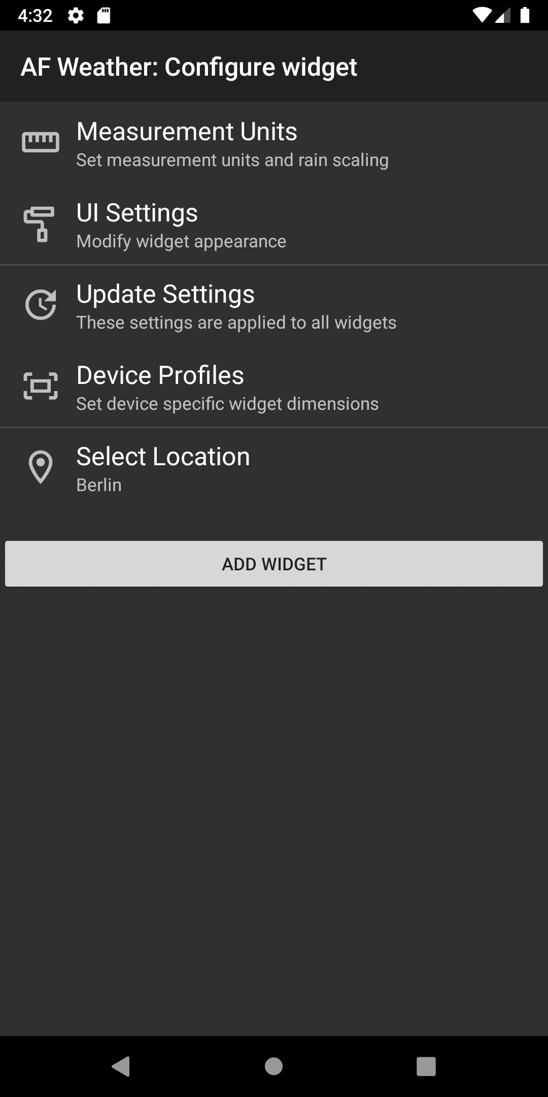 Скриншот 4 — AF Weather Widget