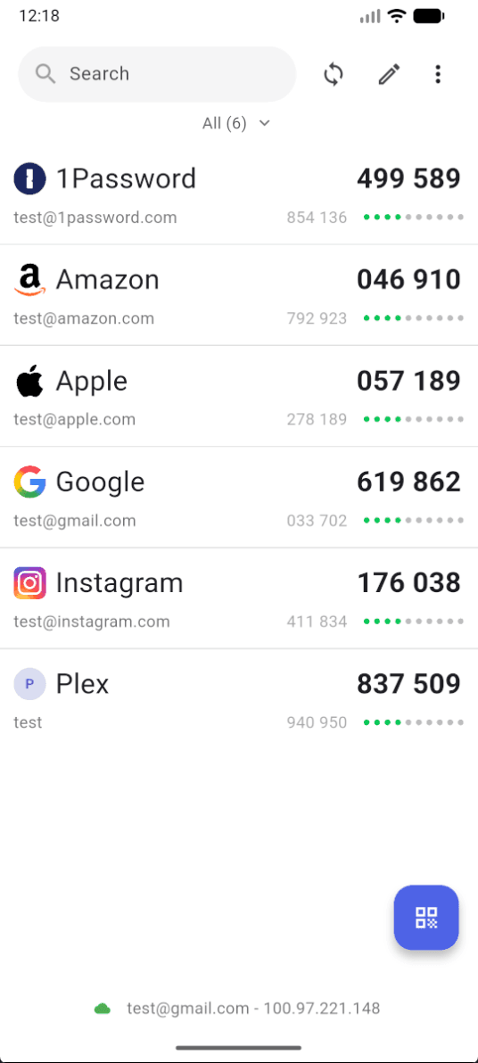 Скриншот 2 — Pocket2FA