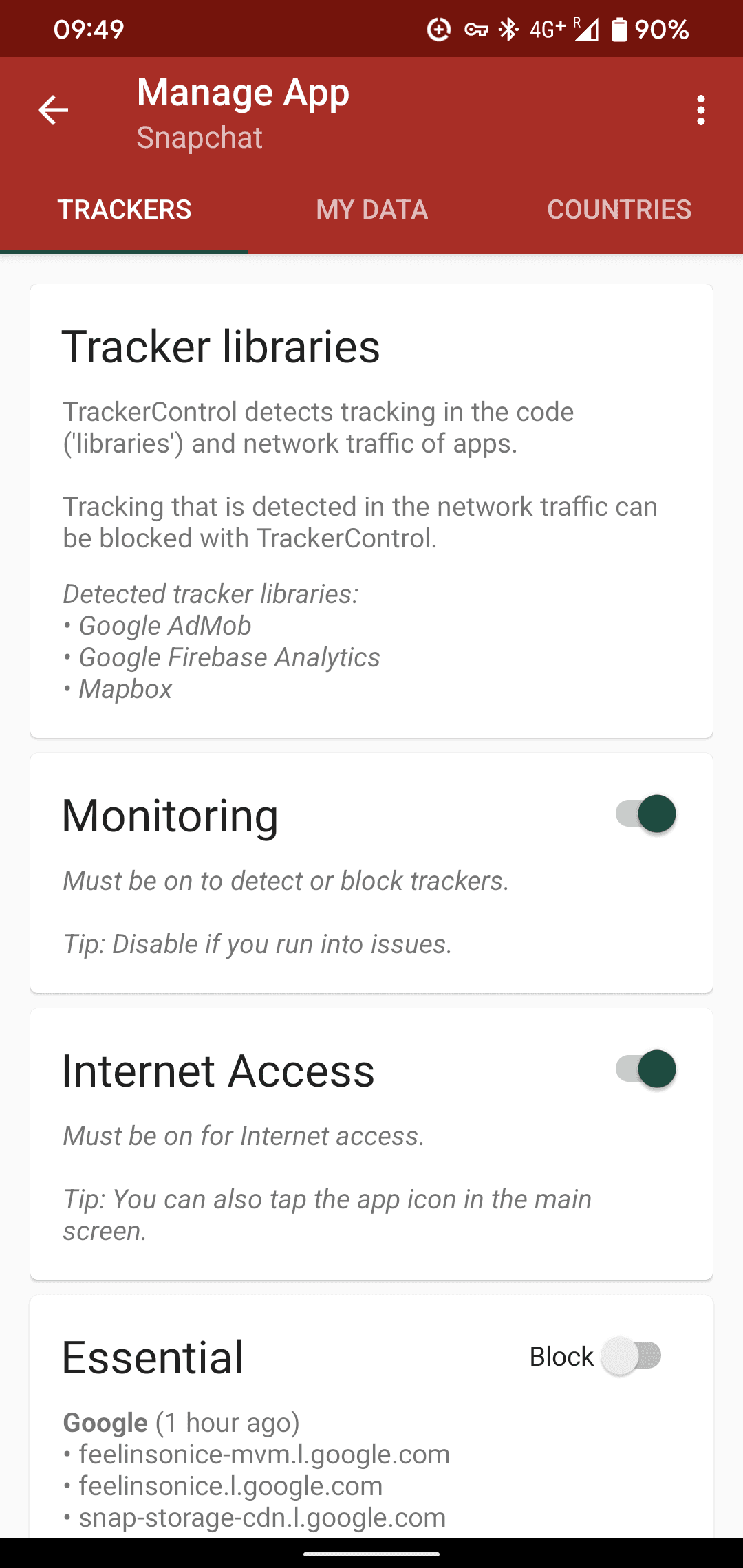 Скриншот 2 — TrackerControl