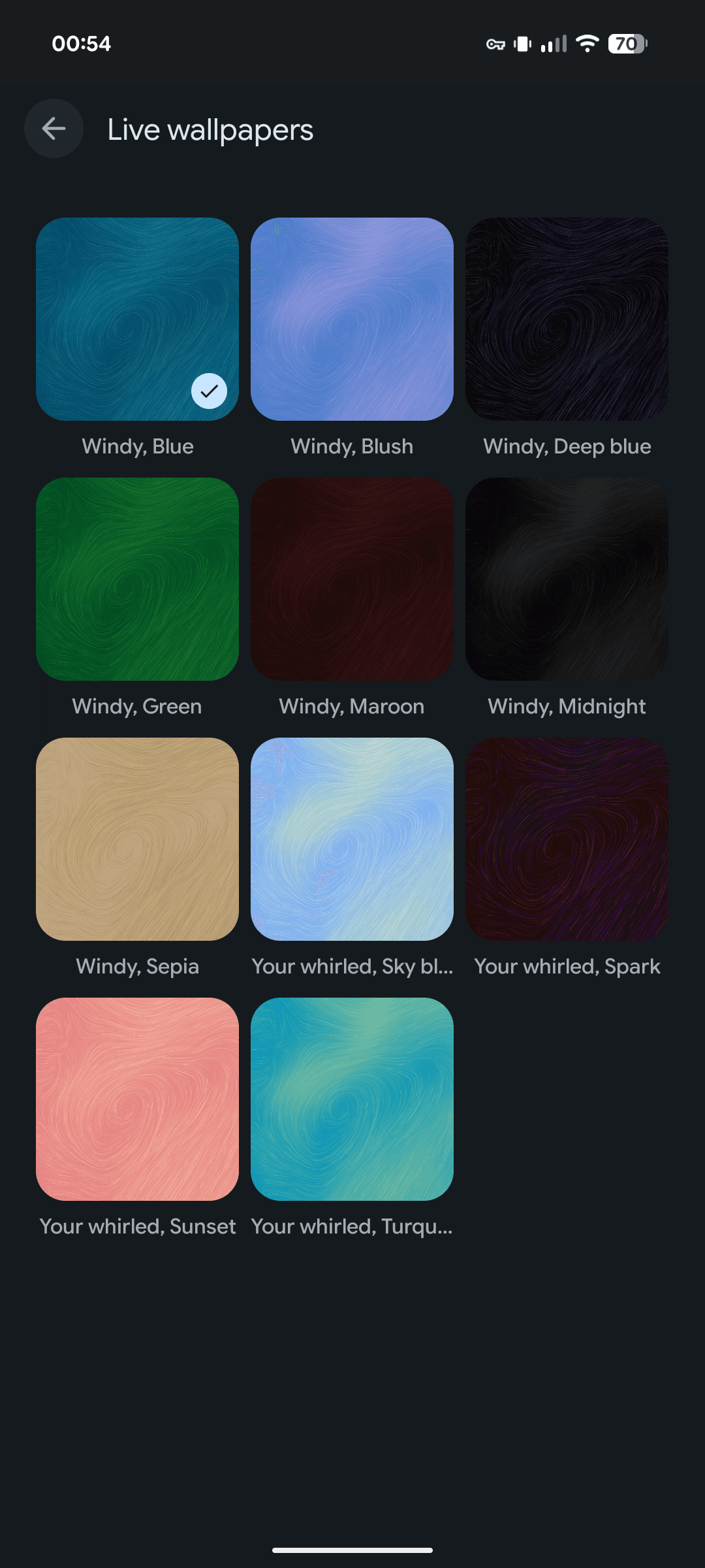 Скриншот 2 — Windy Live Wallpaper