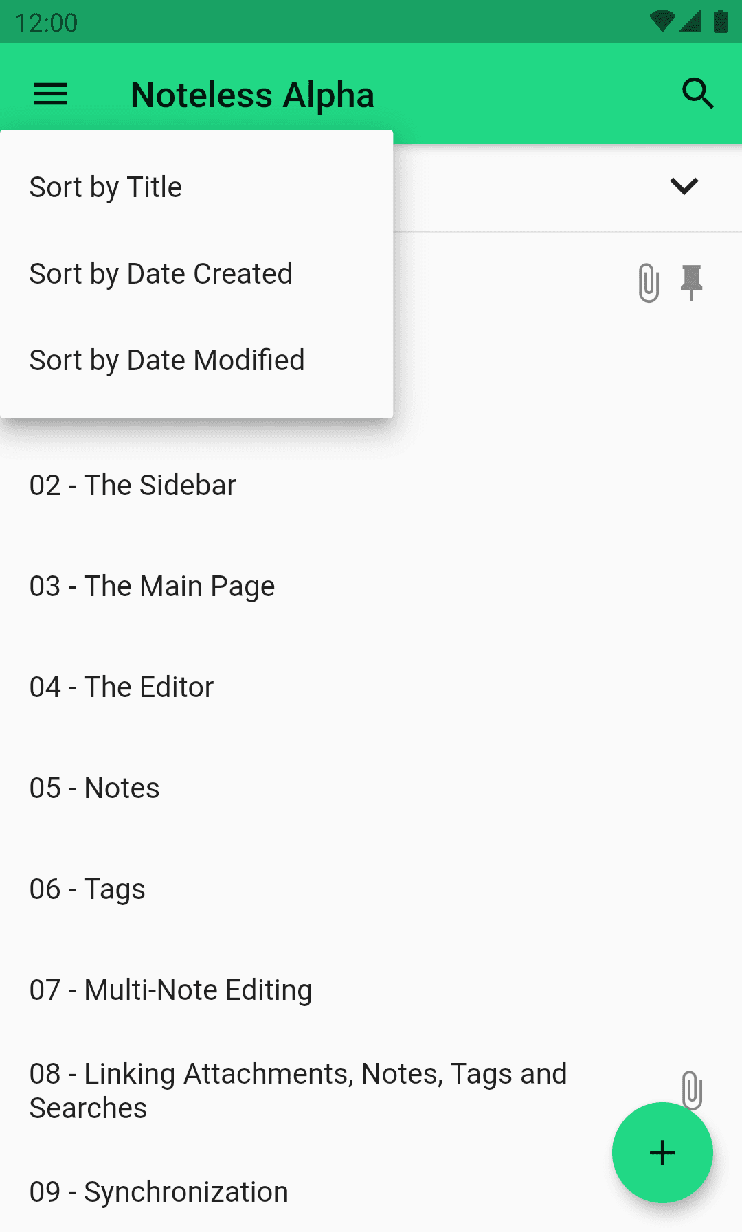 Скриншот 3 — Noteless