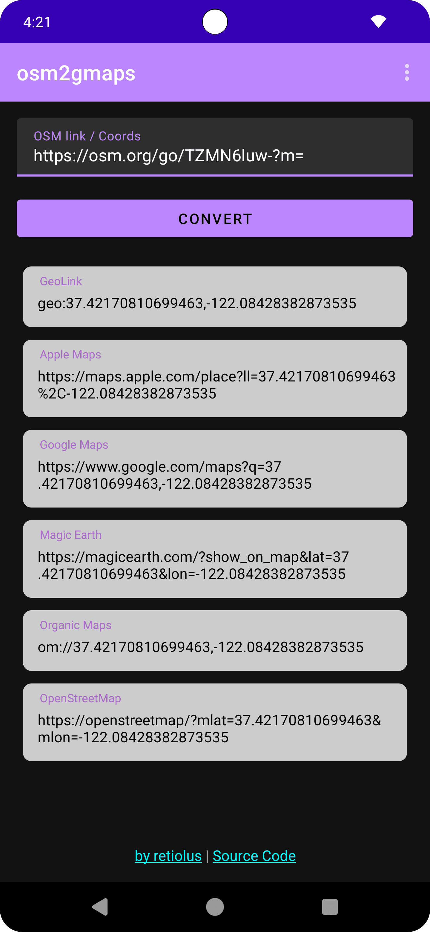 Скриншот 2 — osm2gmaps