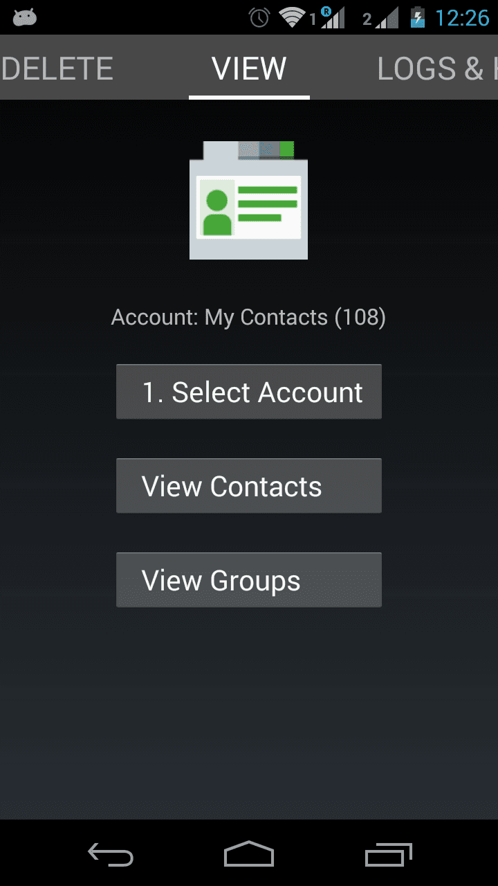 Скриншот 2 — Contacts Import