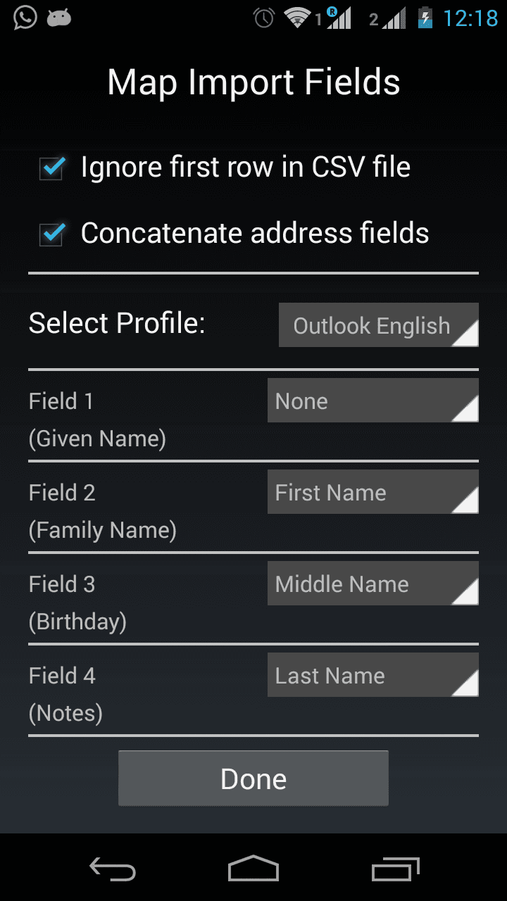 Скриншот 4 — Contacts Import