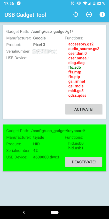 Скриншот 3 — USB Gadget Tool