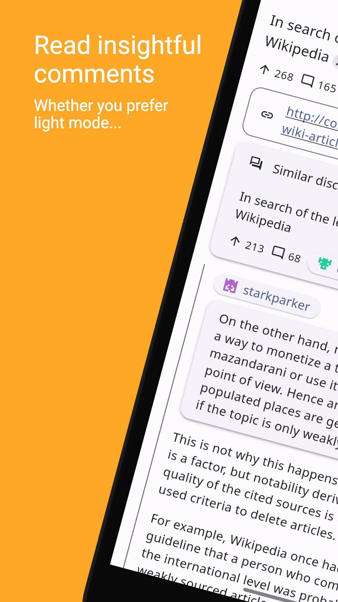 Скриншот 2 — Glider for Hacker News
