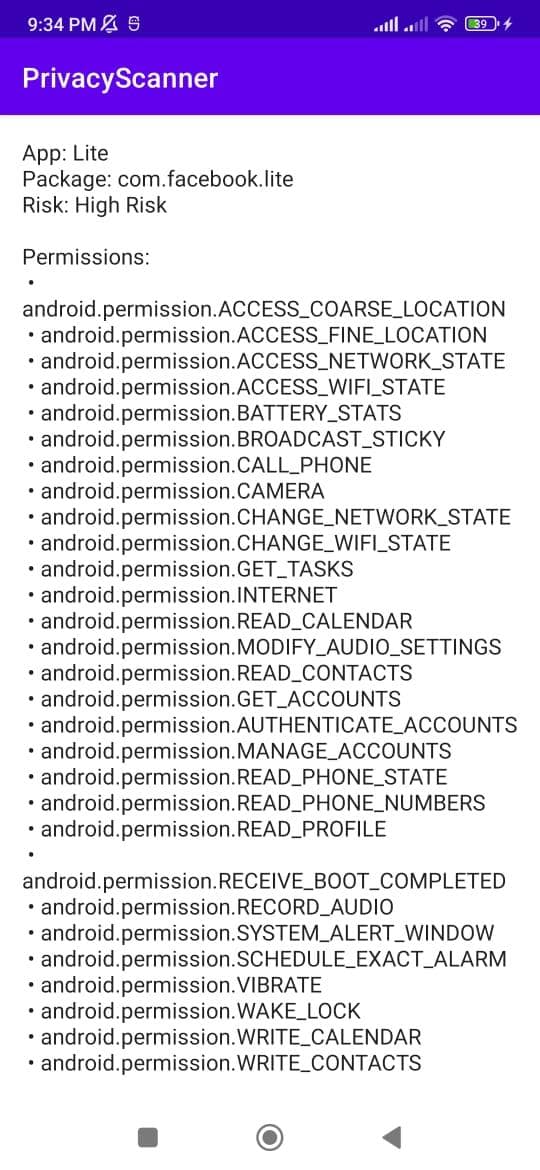 Скриншот 3 — PrivacyScanner