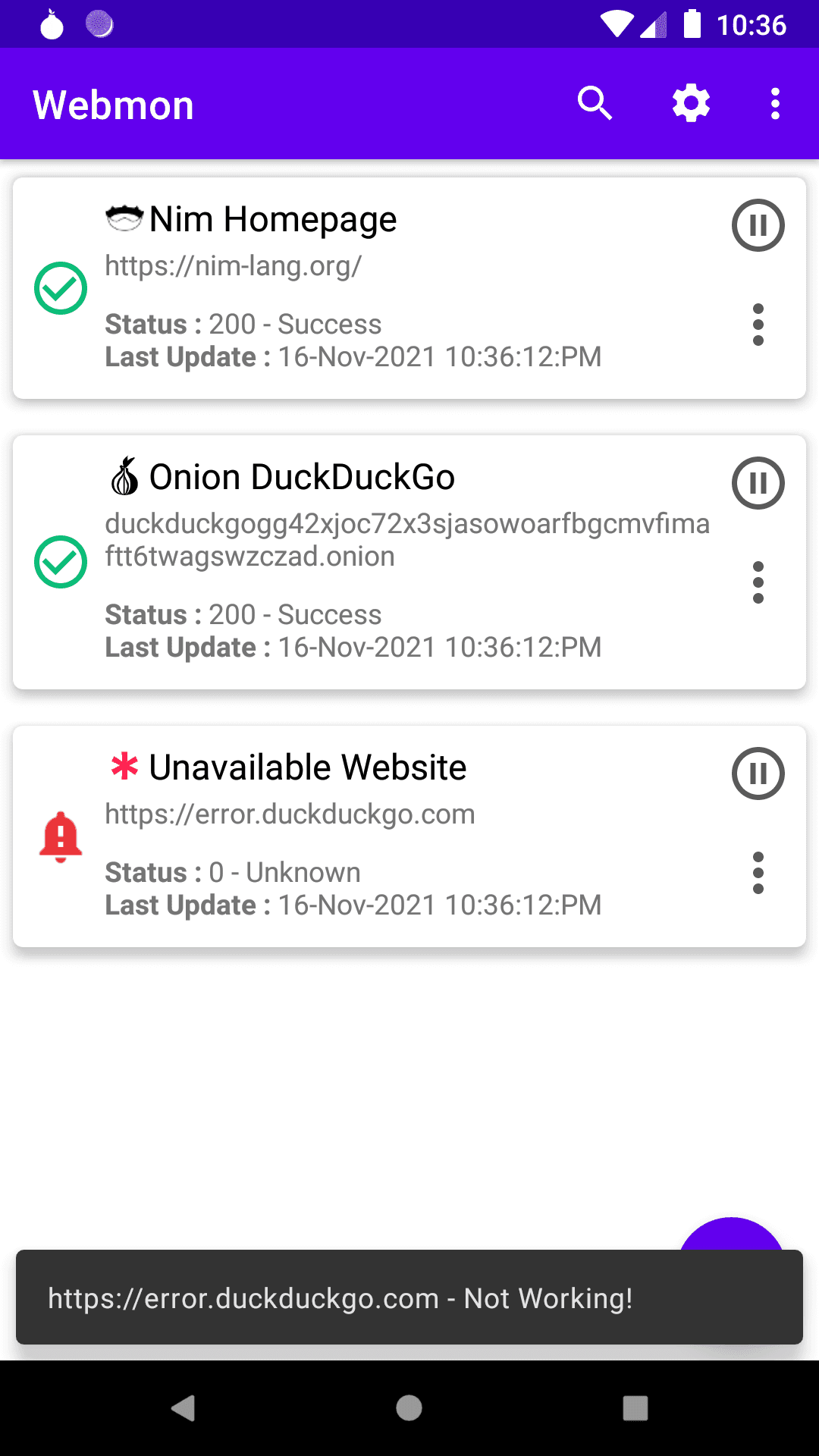 Скриншот 2 — Webmon