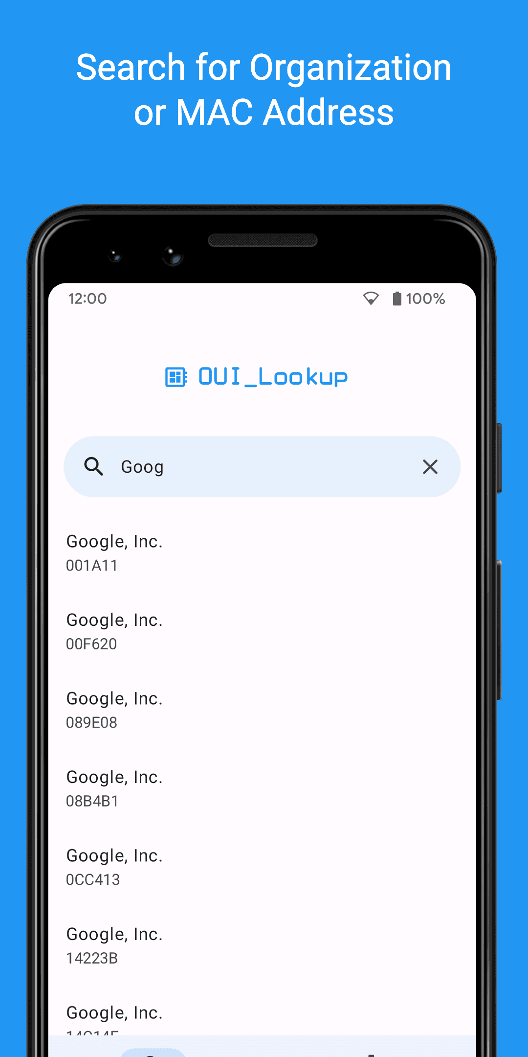 Скриншот 1 — OUI Lookup and Database