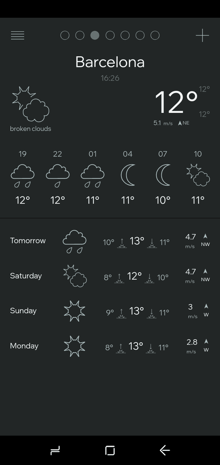 Скриншот 1 — Weather: Cool and Hot