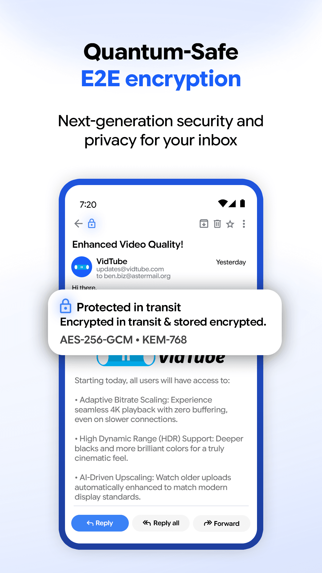 Скриншот 2 — Aster Mail: Encrypted Email