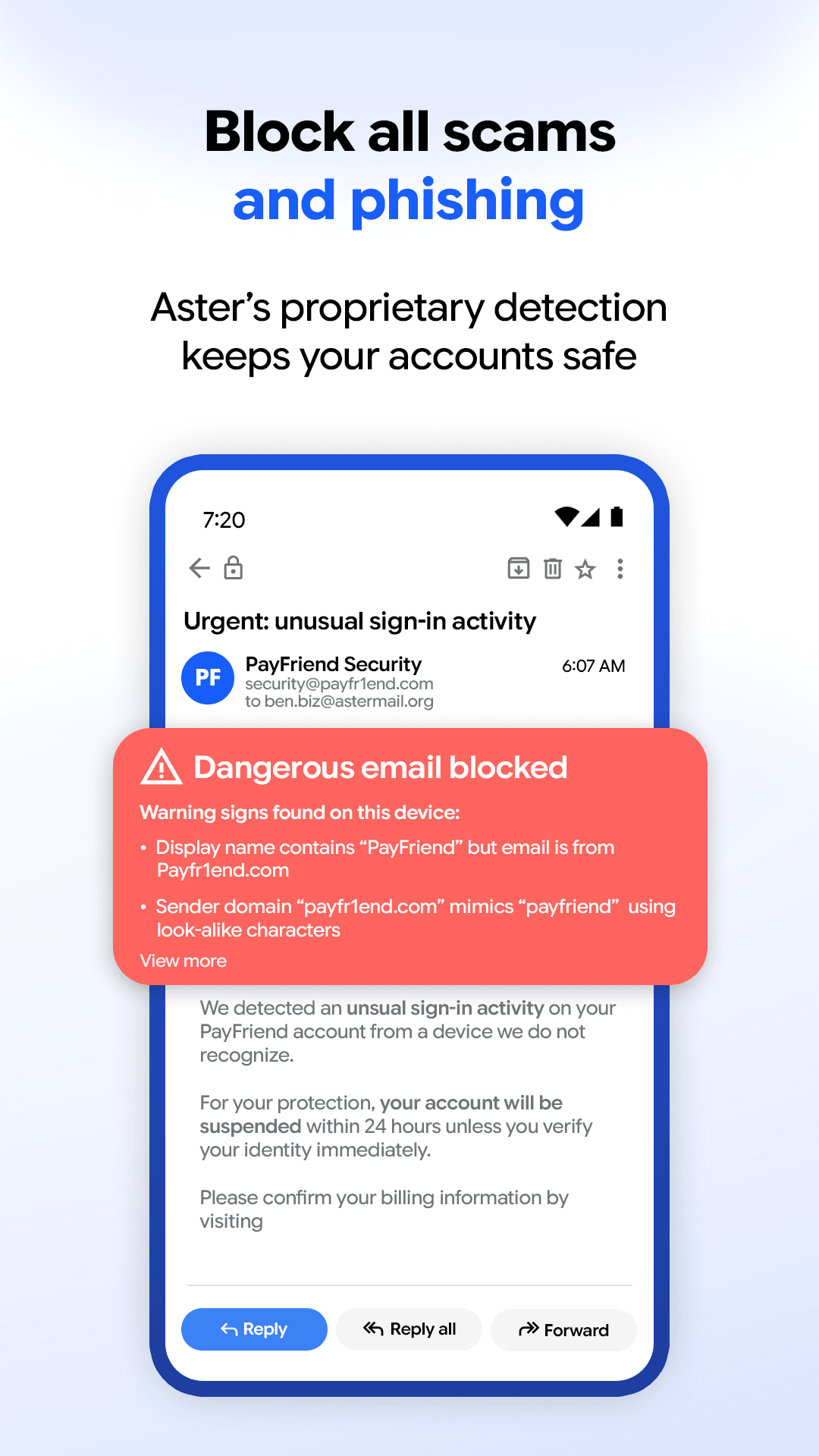 Скриншот 4 — Aster Mail: Encrypted Email
