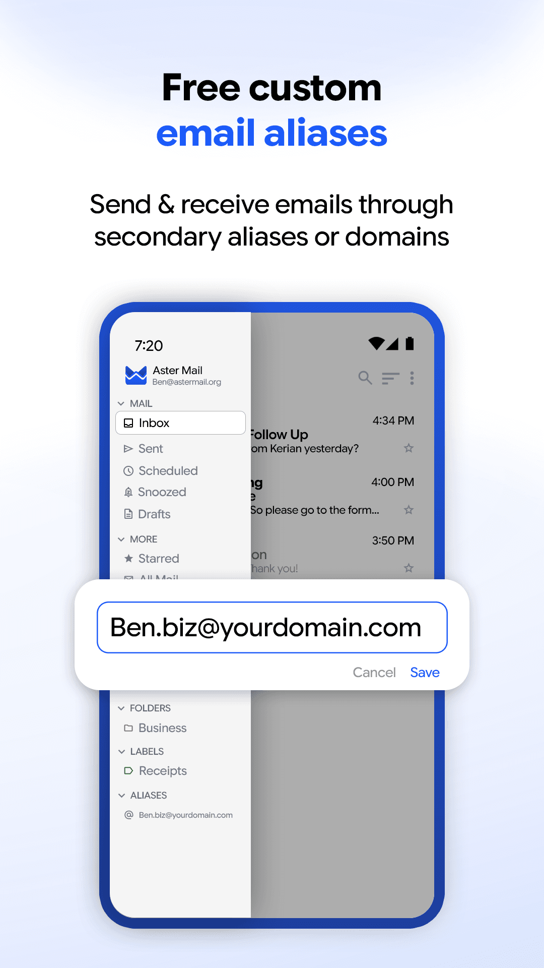 Скриншот 5 — Aster Mail: Encrypted Email