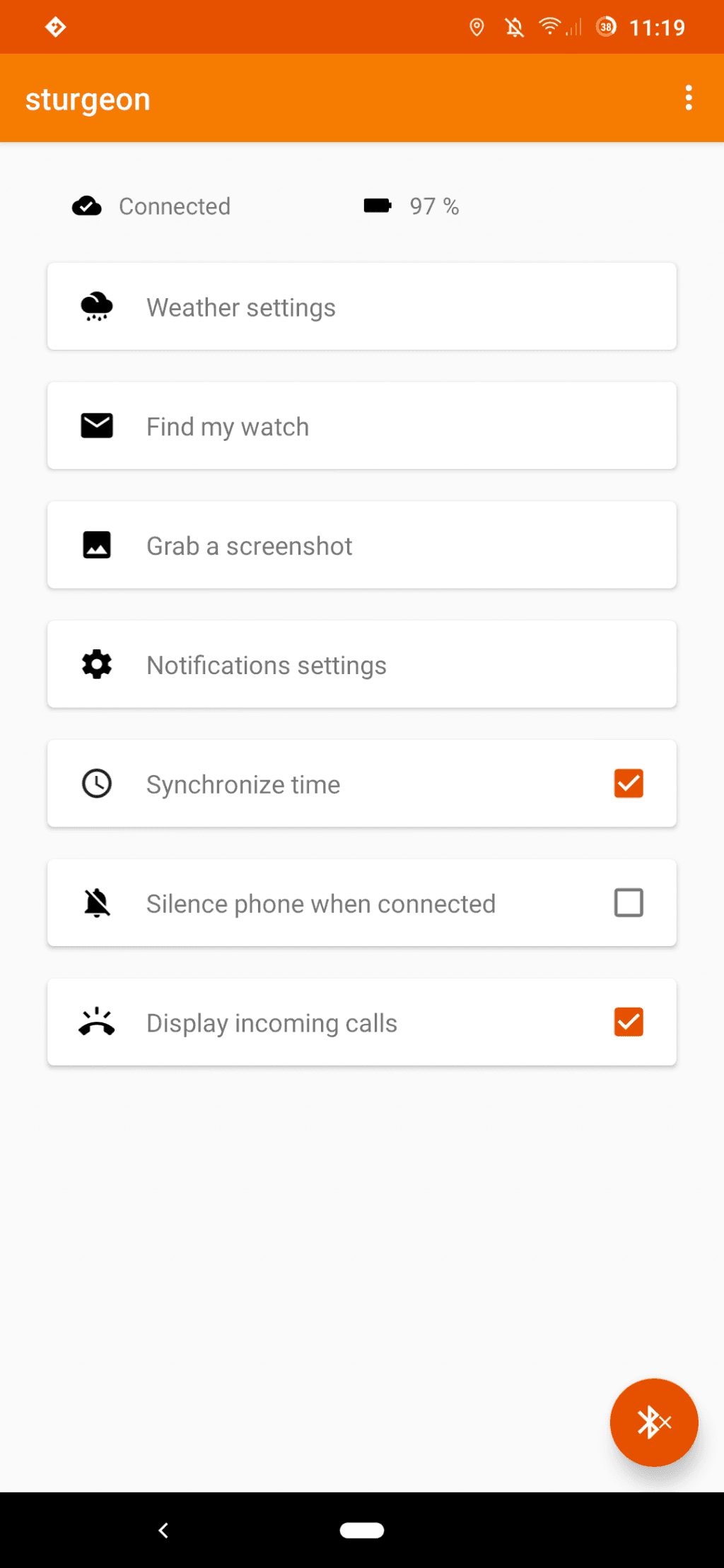Скриншот 2 — AsteroidOS Sync