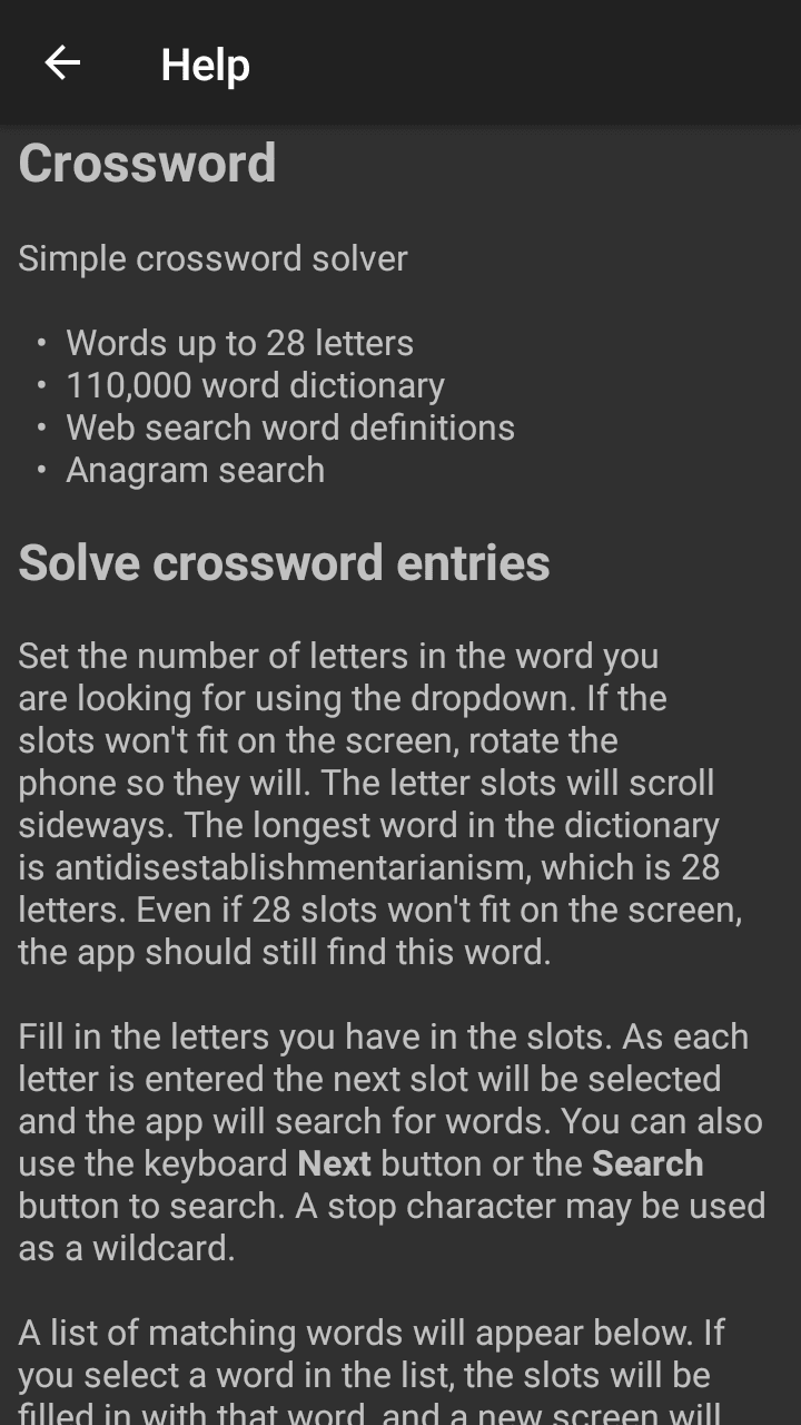 Скриншот 4 — Crossword