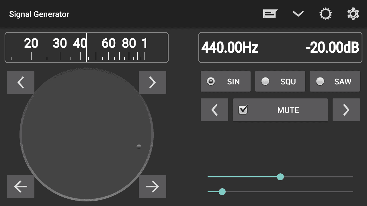 Скриншот 1 — Signal Generator