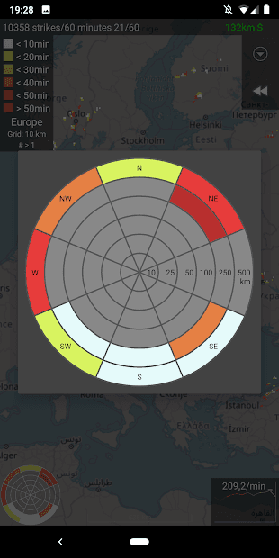 Скриншот 3 — Blitzortung Lightning Monitor