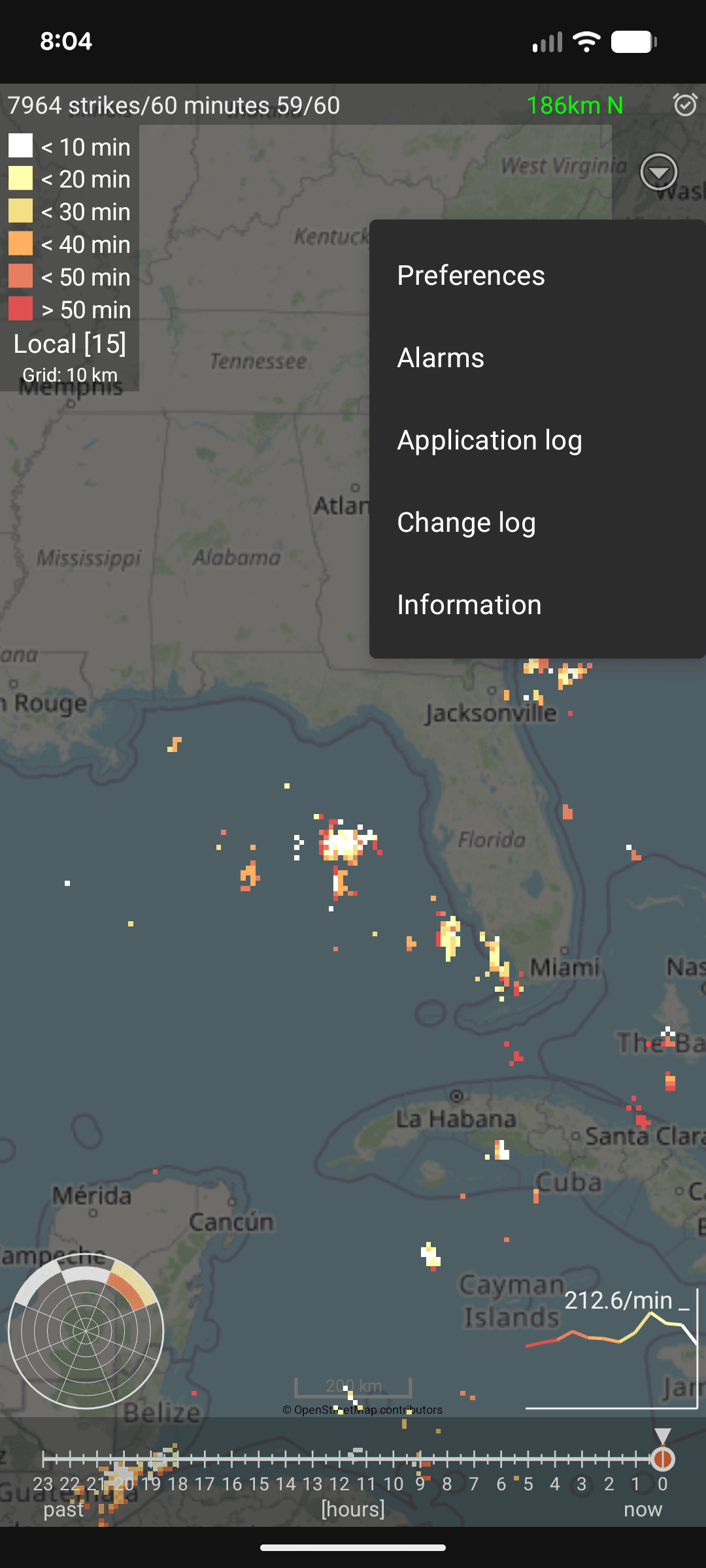 Скриншот 4 — Blitzortung Lightning Monitor