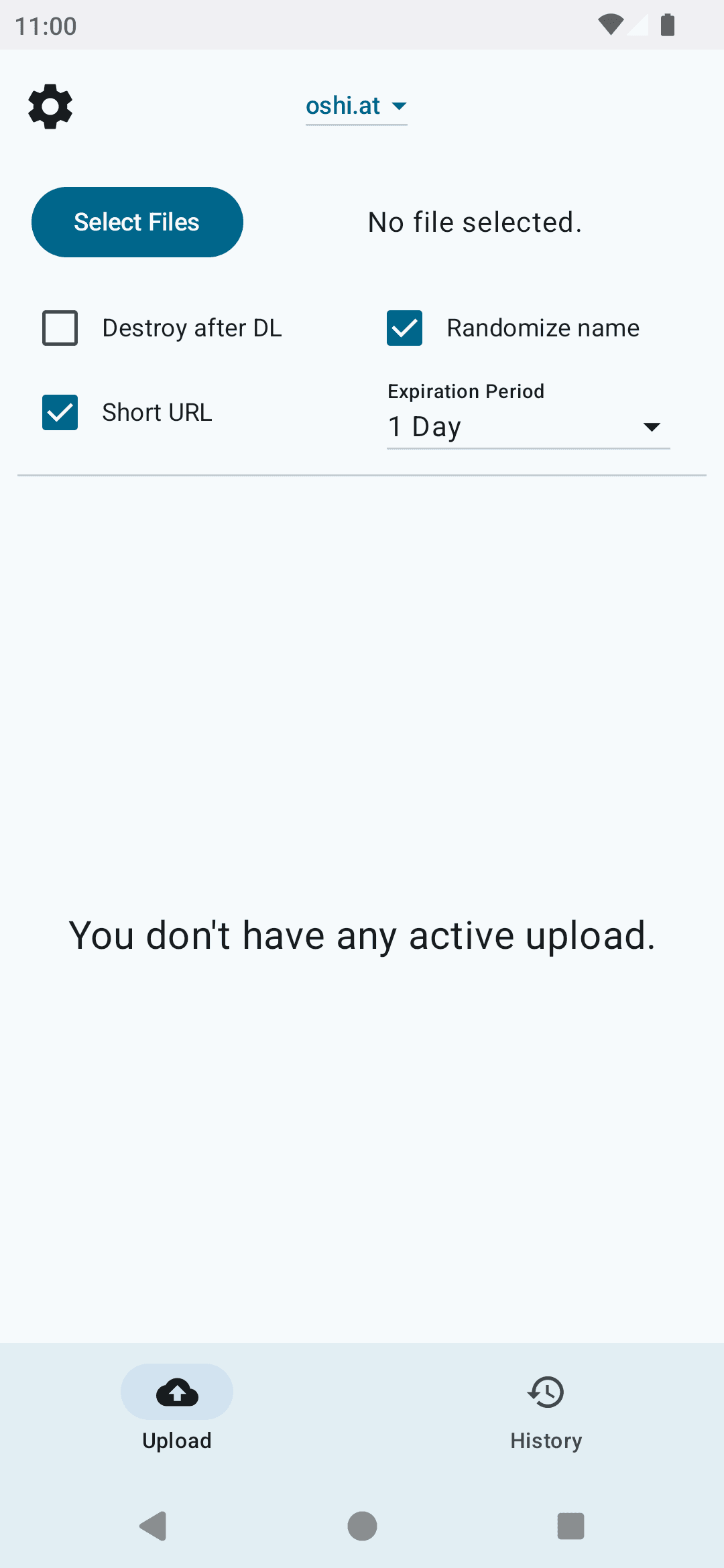 Скриншот 1 — Oshi Uploader