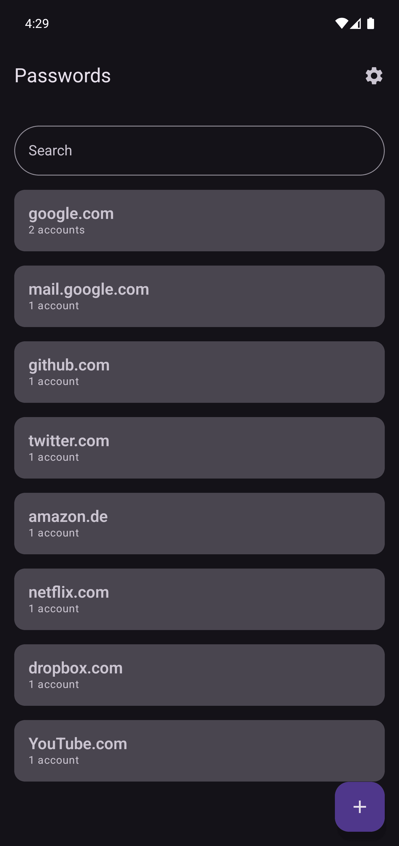 Скриншот 2 — Passwords