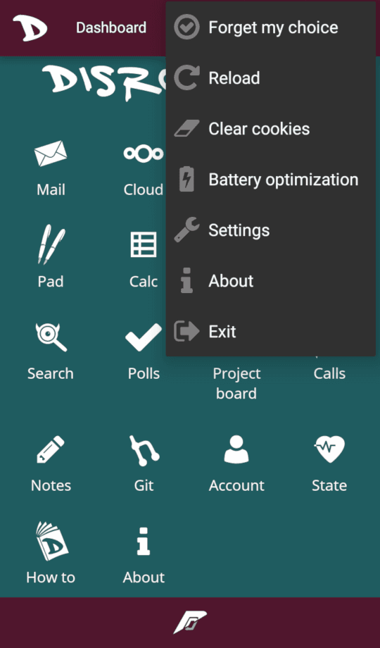 Скриншот 2 — Disroot app