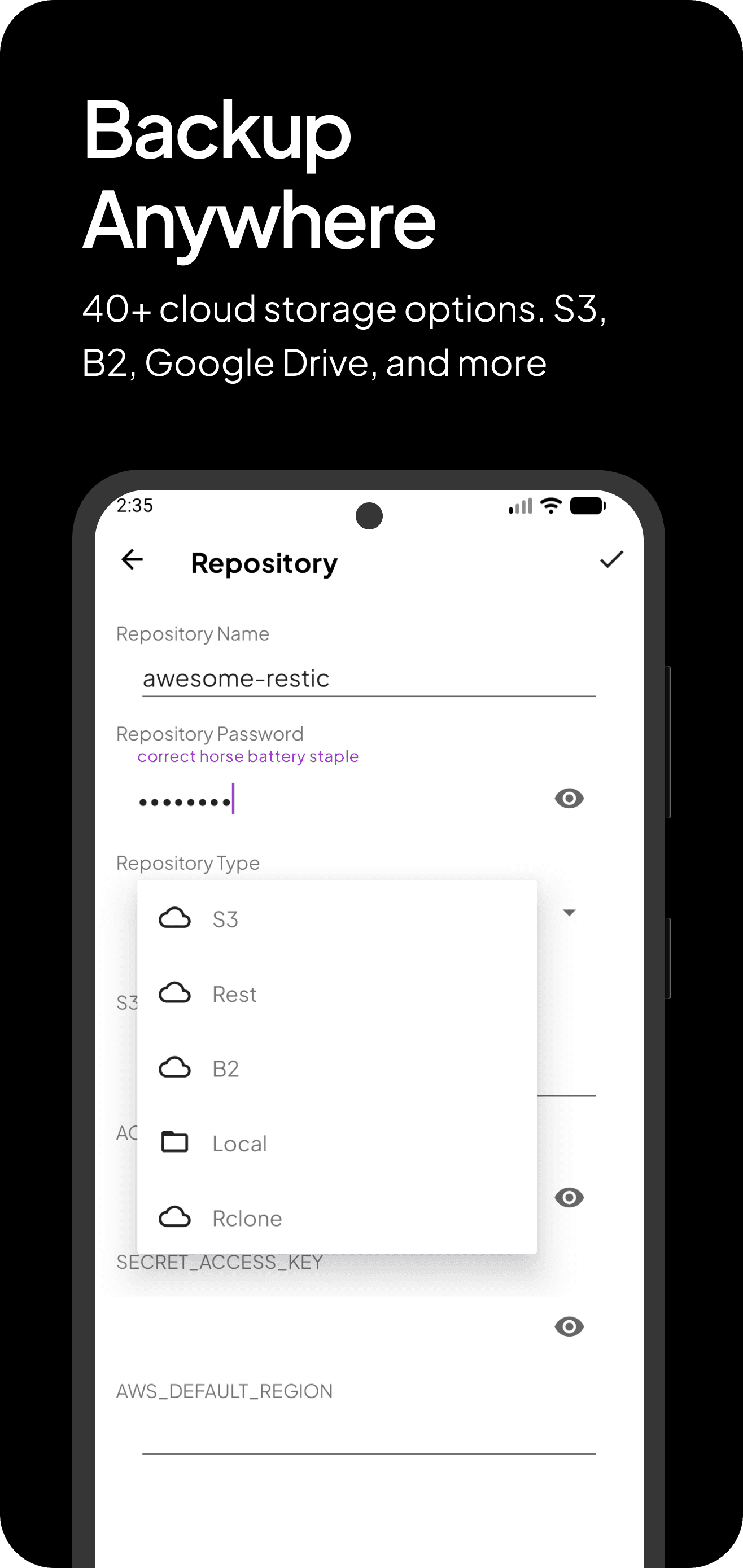Скриншот 1 — Resticopia