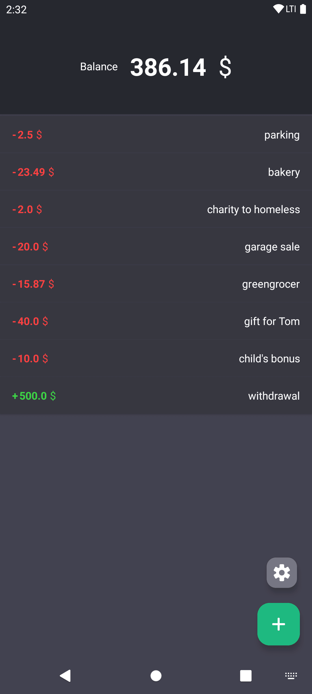 Скриншот 1 — Basic Cash Flow