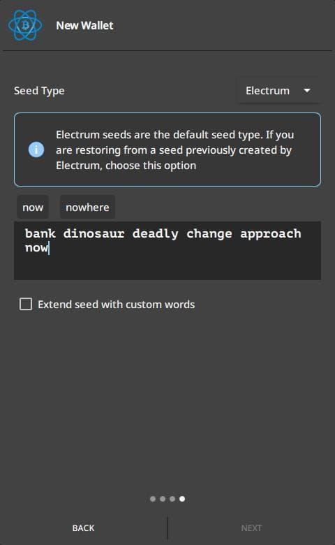 Скриншот 2 — Electrum Bitcoin Wallet